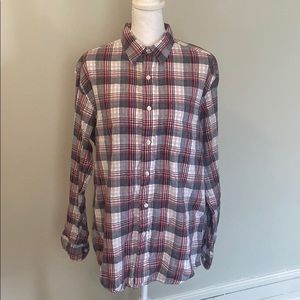 Club Room Men’s Flannel Button Up Shirt Size Med